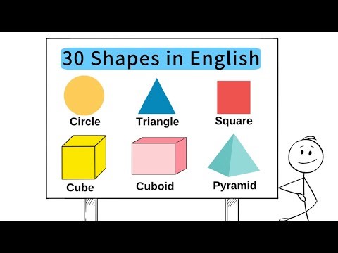 30 Shapes in English | Learn 2D and 3D Shapes