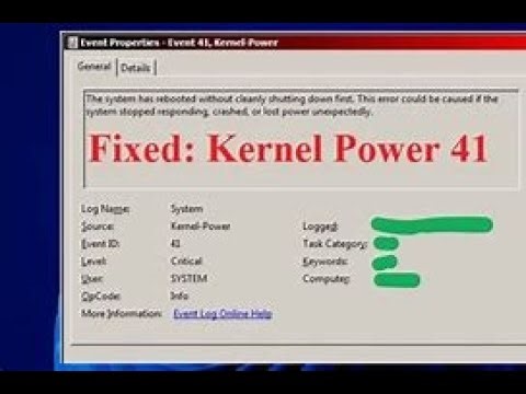 ERROR Kernel- Power 41 hablemos de el. Posibles soluciones.
