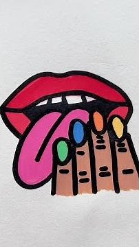 Acrylic marker pen painting ✍️ 🎨