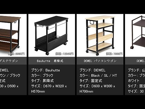 【便利】PCデスクワゴン・サイドラック売れ筋おすすめ10選
