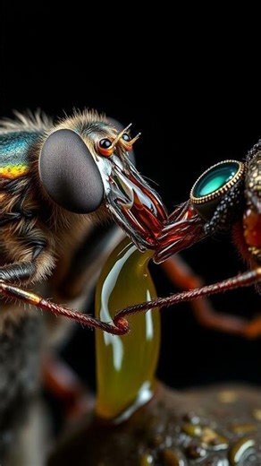 Shocking Secret: Insects Eating Bird Poop for Chemicals!