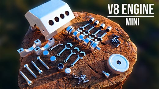 Milling, turning, and pure skill: This V8 mockup is next level