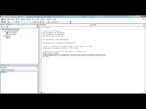 VBA in Excel - 103 Read a cell value and display it