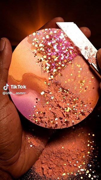 sunset embedded shimmer scrapping asmr #asmr #scrapping #fyp #uktiktok #asmrsounds