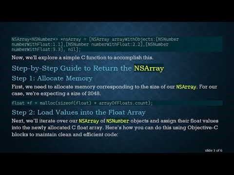 How to Return a NSArray of Float NSNumbers from Objective-C to C#