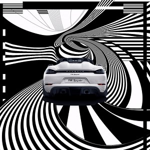 Not for sensitive eyes, but for the love of the irrational: Get a new perspective on the 718 Spyder. __ Combined fuel consumption in accordance with EU 6: 718 Spyder: 10.9l/100 km; CO2 emissions 249 g/km | Porsche