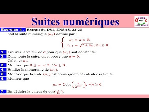 Suites numériques. Exercice corrigé