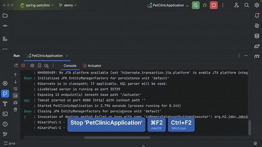 Running and Stopping a Process