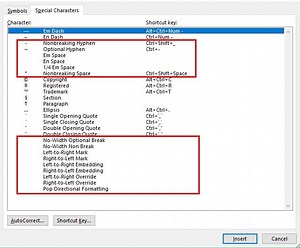 What Are Special Characters in Microsoft Word?