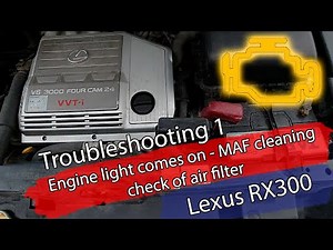 Troubleshooting: Engine light comes on - MAF cleaning - check of air filter - Lexus RX300 - Bildilla