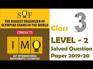 IMO Maths Olympiad Class 3 LEVEL - 2 Solved Question Paper 2019-20