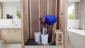 Tile Redi Base'N Bench 48 in. x 60 in. Single Threshold Shower Base and Bench Kit with Left Drain and Tileable Trench Grate WF4848L-RB48-KIT