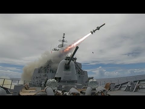 Royal Australian Navy live fire exercise (SINKEX) at RIMPAC 2020