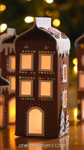 Milk Carton Gingerbread House 🎄⭐️❄️