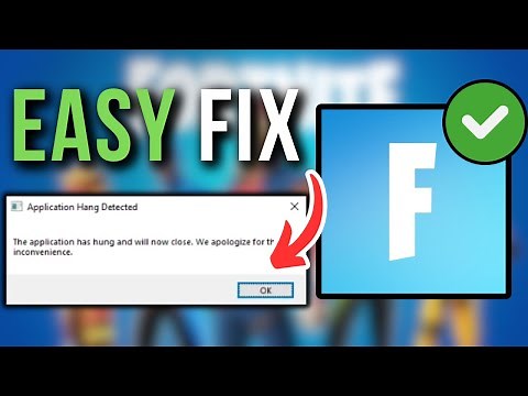 How To Fix Application Hang Detected Error In Fortnite - Full Tutorial