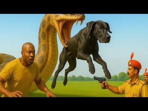 Giant Python Strangles Pet Dog Until Heroic Rescue Team Arrives