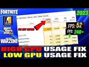 How To Fix 100% CPU USAGE/Low GPU USAGE And Increase FPS While GAMING - Optimize CPU in 2023!