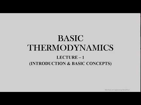Basic Thermodynamics- Lecture 1_Introduction & Basic Concepts
