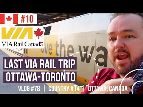 Via Rail from Ottawa to Toronto - BUSINESS train trip report! [Canadian Cities #10]