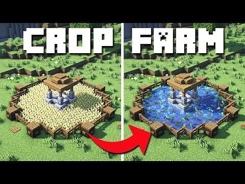 Minecraft - Aesthetic Redstone Crop Farm Tutorial (How to Build)