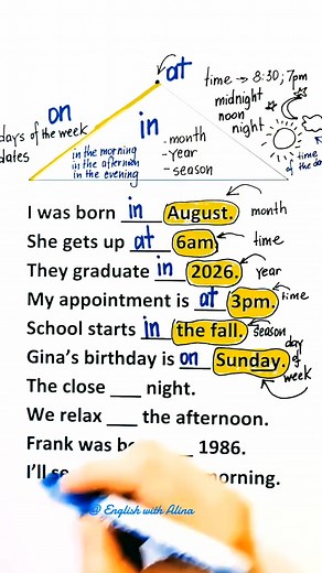 1.2M views · 13K reactions | Do you know when to use IN, ON, and AT...