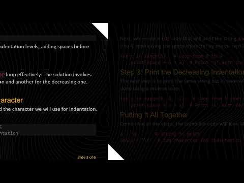 How to Print a String on Each Line with Indentation in Python