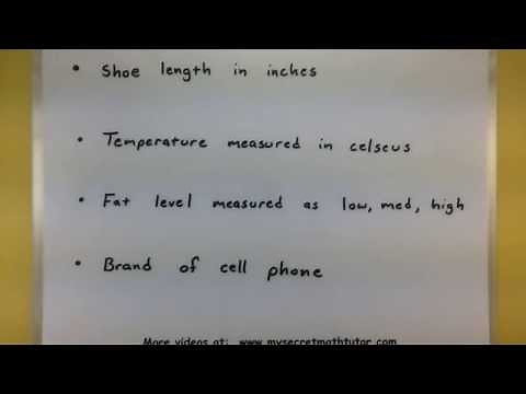 Statistics - Levels of measurement
