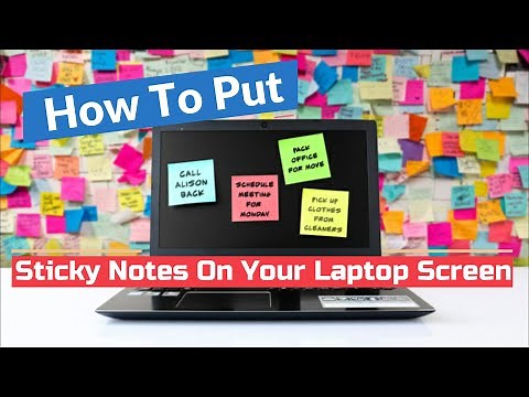 How to put sticky notes on laptop screen | Sticky Notes On Computer Screen | Sticky Notes On PC