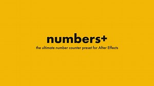 Numbers  Preset for After Effects