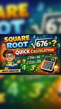 Square Root Quick Calculation Trick | Fast Method for Students | √ Easy Math Shortcut