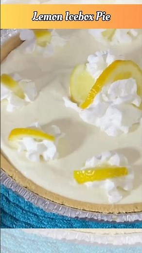 No Bake Lemon Icebox Pie Recipe 🍋 #shorts
