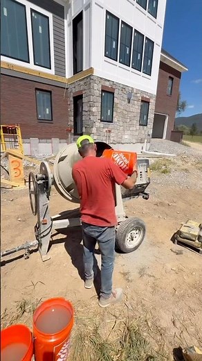 Mixing Concrete To Pour The Piers On Our New House @HomeDepot #ad