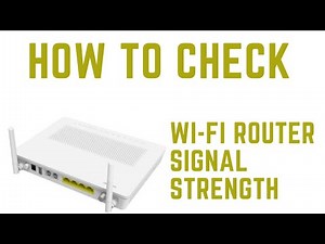 How to check WI-FI Router signal strength | Fiber optical