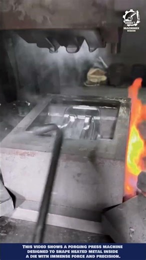 Powerful Machine for Forging Press Shaping Hot Metal #machineinaction #machinery #metalforging