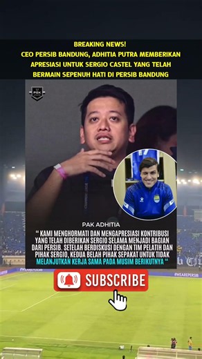 Komentar Adhitia Putra Tentang Kepergian Sergio Castel #persib #bobotoh
