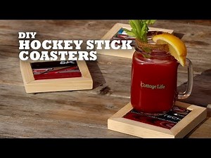 DIY Hockey Stick Coasters