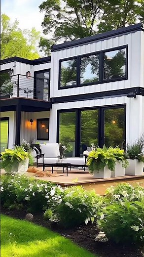 Serene Two-Story Container House | Calm, Cozy & Contemporary Exterior