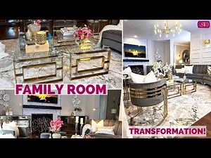 GLAM FAMILY ROOM TOUR AND IDEAS ⭐ FIRST REVEAL!!! ⭐ How to Decorate a Living Room