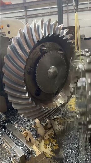 Precision Bevel Gear Machining Process | Gear Cutting in Action #Engineering #descovery