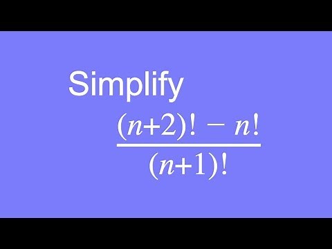How to simplify factorial expressions