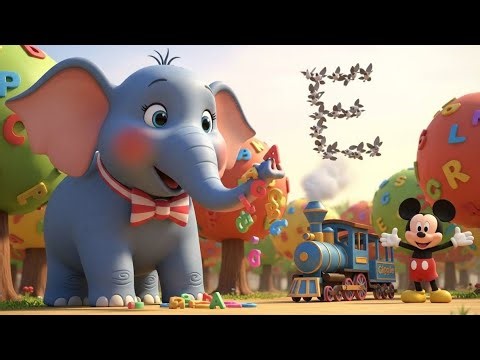Mickey Mouse on the Giggle Train and The Elephant Who Ate the Alphabet 🚂🐘 | Adventure for Kids