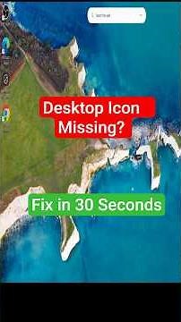 Desktop Icons Missing? Fix in 30 Seconds | My Computer, Recycle Bin #Shorts