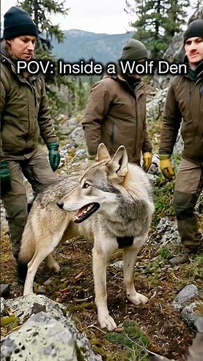 Inside a Wolf’s Hidden Den 🐺 | Wildlife POV #wildlife #pov #shorts