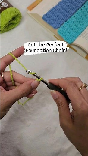 How To Crochet the PERFECT Foundation Chain! #beginnercrochet