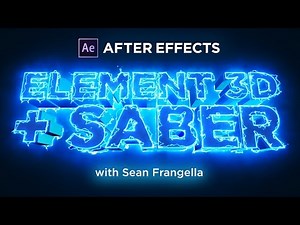 Saber + Element 3D V2 Tutorial - Combining SABER with Video Copilot E3D Text Layers - Sean Frangella