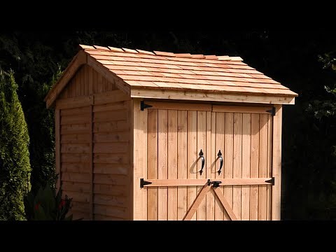 6x6 Maximizer Storage Shed with panelized cedar shingle roof option - Outdoor Living Today
