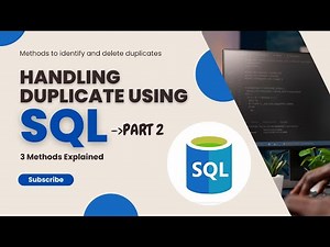 How to Remove Duplicate Data in SQL || Handling Duplicate Using SQL || Delete Duplicate-Part 2
