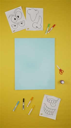 🤪 What ridiculously funny creations can you make with these silly-face coloring pages? A fun activity to surely make you giggle! 🔗Link to craft instructions: https://youtu.be/89a1ffKXFb4 | Crayola