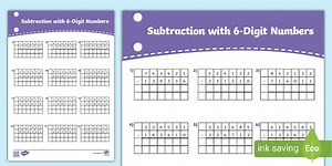 Subtraction with 6-Digit Numbers