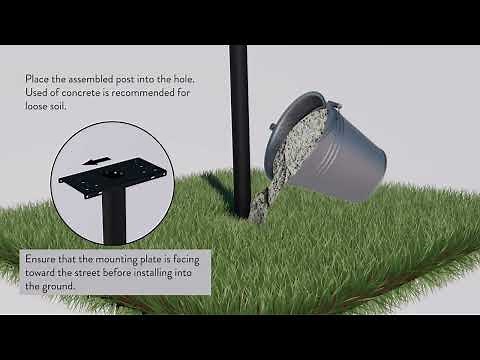 How to Assemble and Install the Pacifica Steel Mailbox Post (Model #7516)
